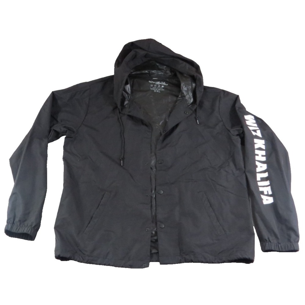 Wiz Khalifa Taylor Gang Jacket Men XXL Black Nylon Coach Windbreaker Made in USA